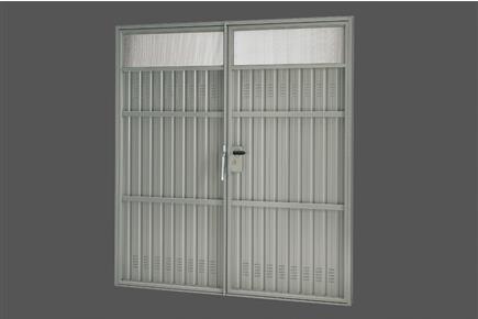 A glazed area may be inserted into the door, also with bottom-hinged opening 10 mm. Honey comb polycarbonate sheet may be supplied